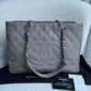 Chanel Grey Caviar Grand Shopper Tote (GST) Silver Hardware