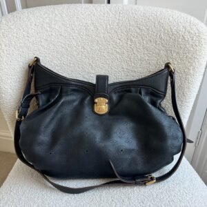 Louis Vuitton Black Monogram Mahina Leather Shoulder Bag