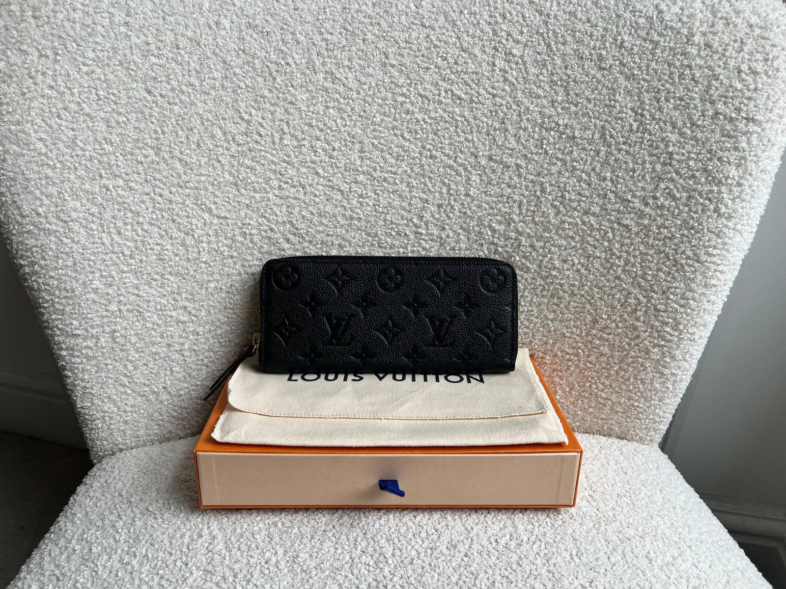 Louis Vuitton Clemence Wallet in Black Empreinte