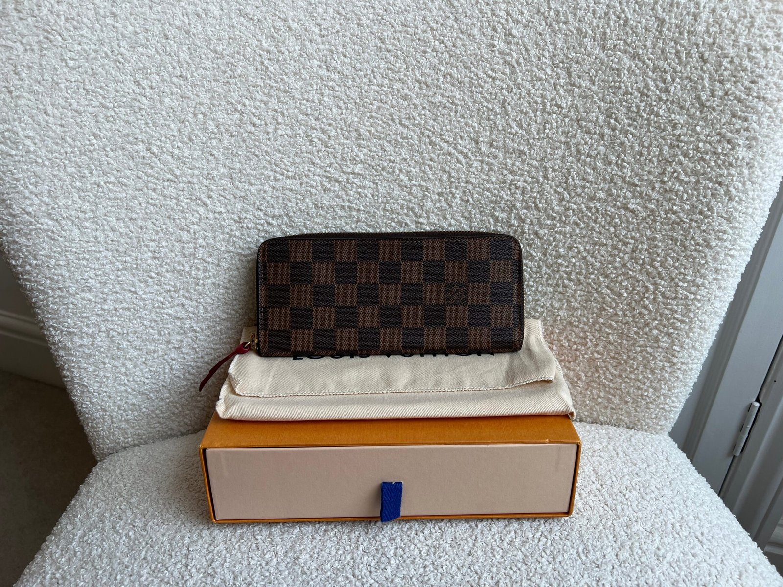 Louis Vuitton Clemence Wallet in Damier Ebene