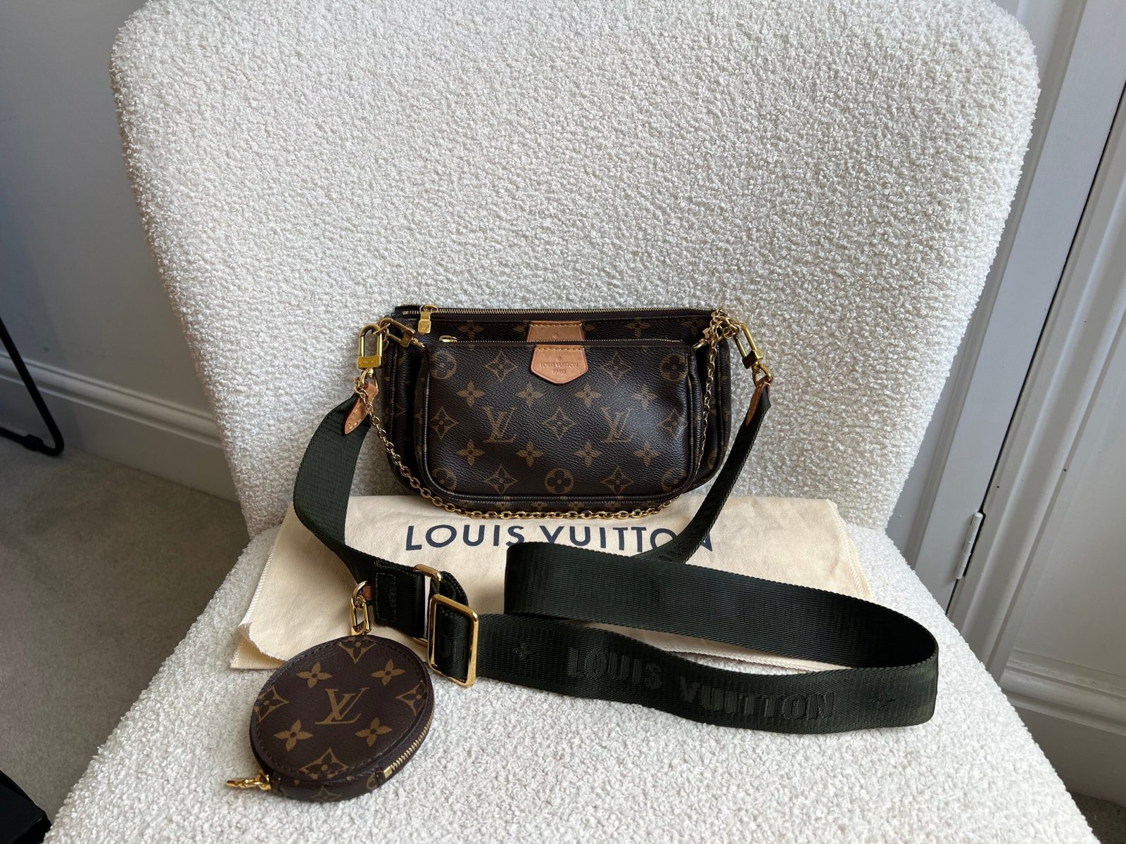 Louis Vuitton Multi Pochette Accessoires Khaki