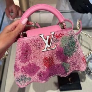 Alternative view of Louis Vuitton beaded capucines pink bag
